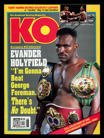 Terry Norris Autographed Signed KO Magazine Beckett BAS QR #BK08862