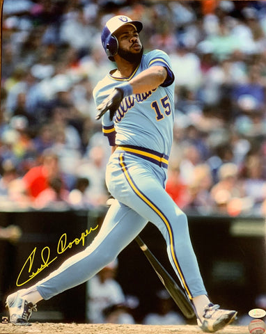 Brewers 1982 AL Champion CECIL COOPER Signed 16x20 Photo #2 AUTO - JSA