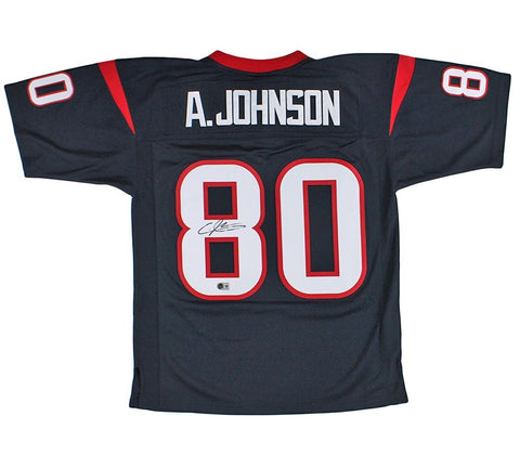 Andre Johnson Signed Houston Texans Mitchell & Ness 2008 Navy NFL Jersey