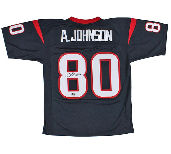 Andre Johnson Signed Houston Texans Mitchell & Ness 2008 Navy NFL Jersey