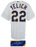 Christian Yelich Signed Brewers White Pinstripe Majestic Basball Jersey -JSA COA