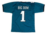 Big Dom DiSandro Philadelphia Signed Green Football Jersey BAS