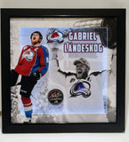 Gabe Landeskog Signed Silver Signed Colorado Avalanche SC Puck Lighted Frame COA