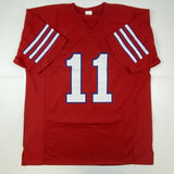 Autographed/Signed ANDRE WARE 89 Heisman Houston Red Jersey JSA COA Auto