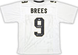 SAINTS DREW BREES AUTOGRAPHED WHITE JERSEY "SB XLIV MVP" BECKETT WITNESS 215017