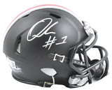 Quinshon Judkins Signed Ohio State Black Speed Mini Helmet - Beckett W Hologram