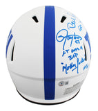 Giants (3) Parcells, Simms & Taylor Signed F/S Speed Proline Helmet BAS #WJ72219