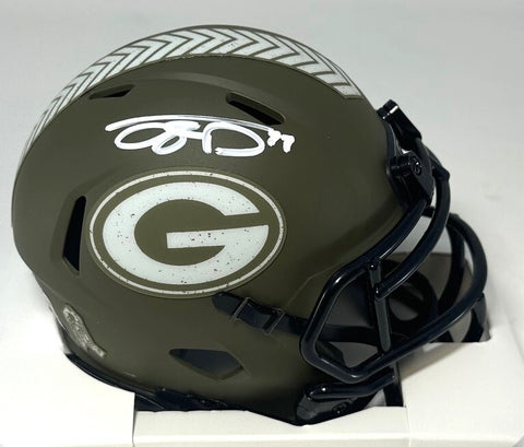 Packers Receiver JAYDEN REED Signed Riddell SALUTE Speed Mini Helmet AUTO - BAS