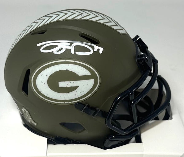 Packers Receiver JAYDEN REED Signed Riddell SALUTE Speed Mini Helmet AUTO - BAS