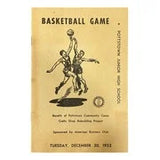 Pottstown Junior High School Basketball Program December 30 1952