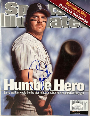 Larry Walker Autographed Sports Illustrated (June 11, 2001) JSA COA
