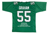 Brandon Graham Signed Philadelphia Eagles Career Stat Kelly Green Jersey Beckett