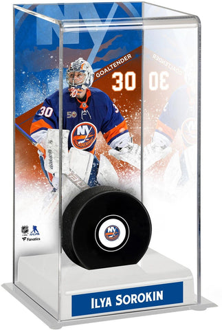 Ilya Sorokin New York Islanders Deluxe Tall Hockey Puck Case