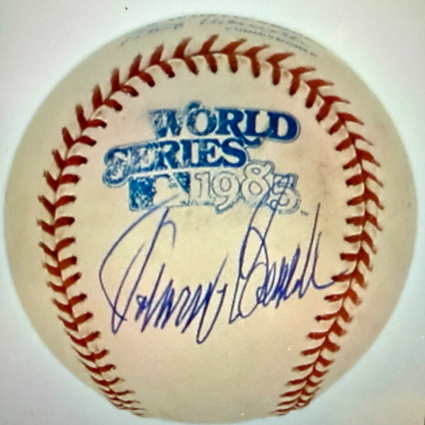 Johnny Bench Signed 1985 World Series Logo Baseball (Fanatics) Reds HOF Catcher