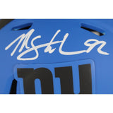 Michael Strahan Autographed New York Giants Rave Mini Helmet Beckett 49861