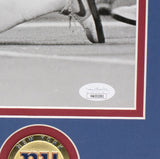 Lawrence Taylor Signed Framed 16x20 Giants Photo Sacking Cunningham Photo JSA