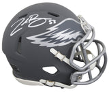 Eagles Zack Baun Authentic Signed Slate Speed Mini Helmet W/ Case BAS Witnessed