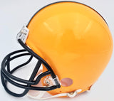 TERRY BRADSHAW AUTOGRAPHED PITTSBURGH STEELERS YELLOW MINI HELMET BECKETT 185874