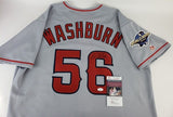 Jarrod Washburn Signed Los Angeles Angels Majestic MLB 2002 World Series Jersey