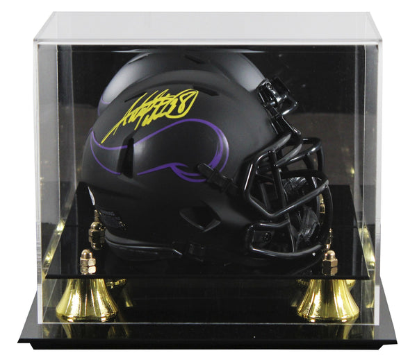 Vikings Adrian Peterson Signed Eclipse Speed Mini Helmet W/ Case BAS Witnessed