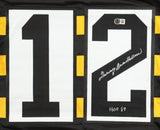 Terry Bradshaw Signed Pittsburgh Steelers Bumble Bee Throwback Jersey (Beckett)