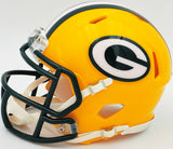 JOSH JACOBS AUTOGRAPHED PACKERS YELLOW SPEED MINI HELMET BECKETT QR 236970