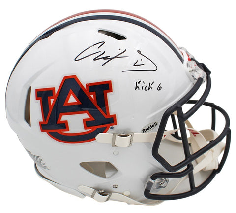 Chris Davis Jr. Signed Auburn Tigers Speed Authentic NCAA Helmet with "Kick 6"