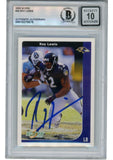 Ray Lewis Autographed/Signed 2002 Score #24 Trading Card Beckett 53037
