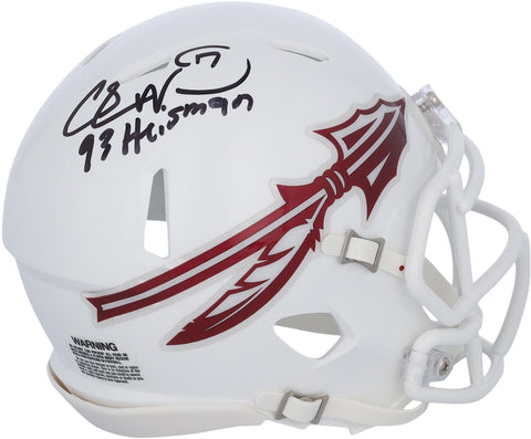 Signed Charlie Ward Florida State Mini Helmet
