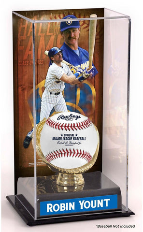 Robin Yount Milwaukee Brewers Hall of Fame Sublimated Display Case with Image
