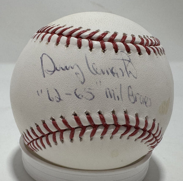 DENNY LEMASTER Signed Official MLB Baseball w/ Script AUTO - Milwaukee Braves