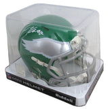 Jason Kelce Signed/Inscribed Eagles Kelly Green Mini Helmet PSA/DNA 208039