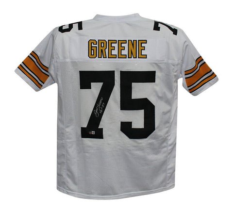 Joe Greene Autographed/Signed Pro Style White XL Jersey HOF Beckett 35508