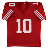 Mac Jones Authentic Signed Red Pro Style Jersey Autographed BAS Witnessed