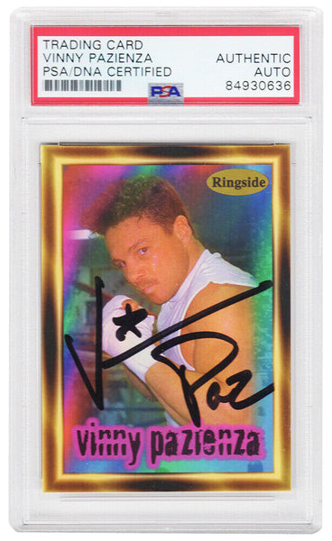 Vinny 'Paz' Pazienza Signed 1996 Ringside Boxing Trading Card #24 -(PSA Slabbed)