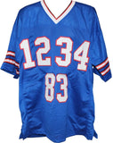 Jim Kelly Thurman Thomas Andre Reed Signed Pro Style XL Blue Jersey BAS W 53721