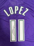 Bucks NBA Champ BROOK LOPEZ Signed Milw Custom Replica Purple Jersey AUTO - JSA