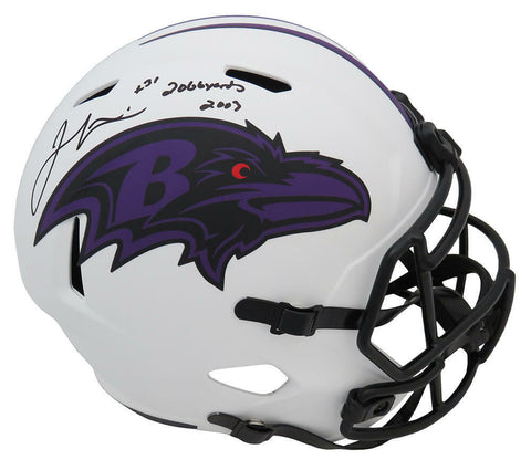 Jamal Lewis Signed Ravens Lunar Eclipse F/S Rep Helmet w/2066 Yds 2003 (SS COA)