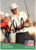 David Edwards Autographed 1991 Pro Set #24 Trading Card Beckett 44851