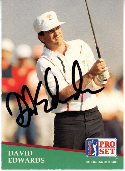 David Edwards Autographed 1991 Pro Set #24 Trading Card Beckett 44851