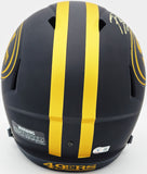 JI'AYIR BROWN AUTOGRAPHED 49ERS ECLIPSE BLACK FULL SIZE HELMET BECKETT 232602