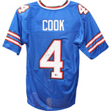 James Cook Autographed Pro Style Size XL Blue Jersey Beckett Witness 50907