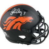 John Elway Autographed Denver Broncos Eclipse Mini Helmet Beckett Witness 50199