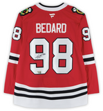 Connor Bedard Autographed Blackhawks Authentic Premium Red Jersey Fanatics