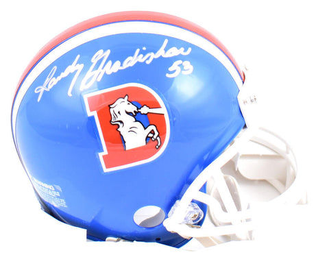 Randy Gradishar Autographed Denver Broncos 75-96 Mini Helmet- Prova *Silver