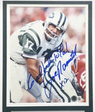 Joe Namath Autographed Framed 8x10 Photo Jets Good Luck To You! x12 Beckett AE31