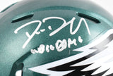 Dom DiSandro Autographed Eagles Speed Mini Helmet Big Dom - Beckett W Hologram