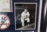 Mickey Mantle Autographed Postcard with Photos -- Framed New York Yankees PSA COA