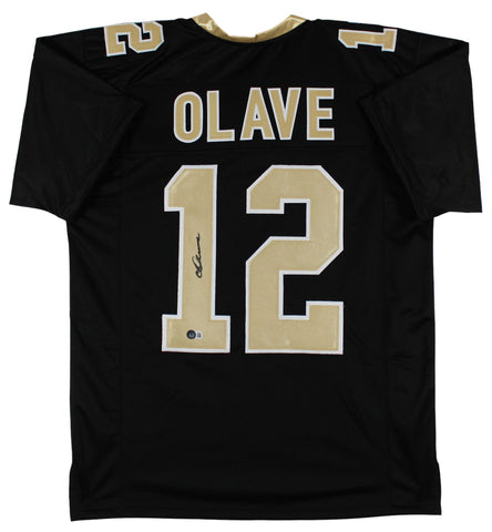 Chris Olave Authentic Signed Black Pro Style Jersey Signed On #1 BAS Witnessed