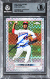 Nats Josiah Gray Signed 2022 Topps Chrome X-Fractors #160 Rookie Card BAS Slab